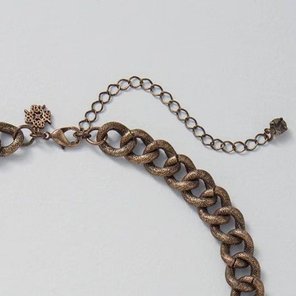 WHBM $125 Indigo Statement Blue Stone Necklace Old Russia STUNNING! - Picture 5 of 7